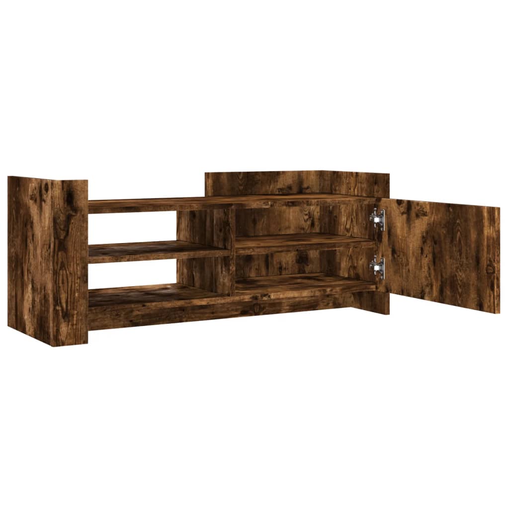 Meuble TV Chêne fumé 100x35x40 cm Bois d'ingénierie - XIOS
