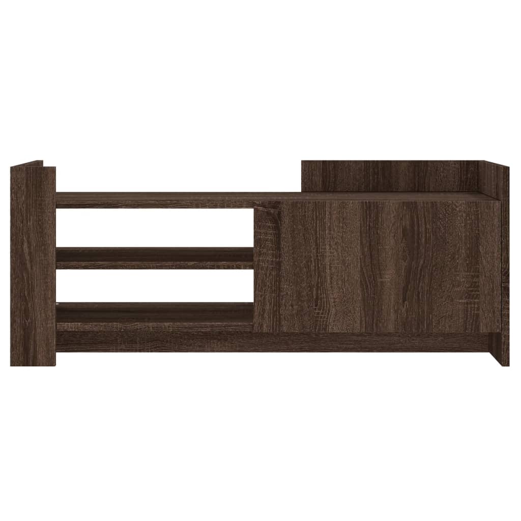 Meuble TV Chêne marron 100x35x40 cm Bois d'ingénierie - XIOS