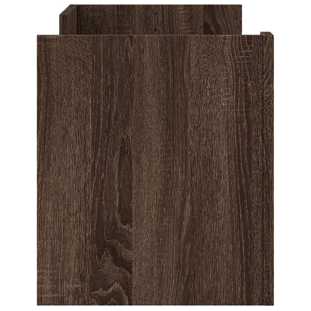 Meuble TV Chêne marron 100x35x40 cm Bois d'ingénierie - XIOS
