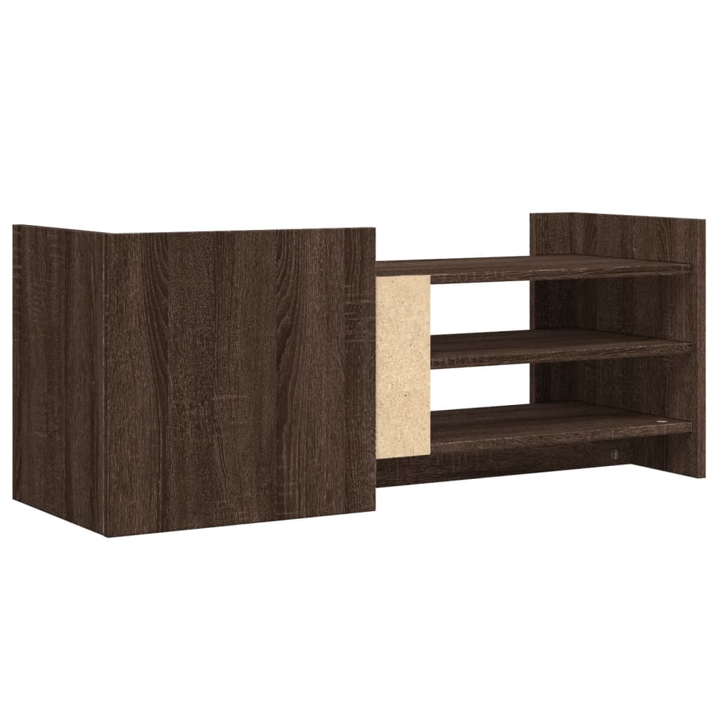 Meuble TV Chêne marron 100x35x40 cm Bois d'ingénierie - XIOS