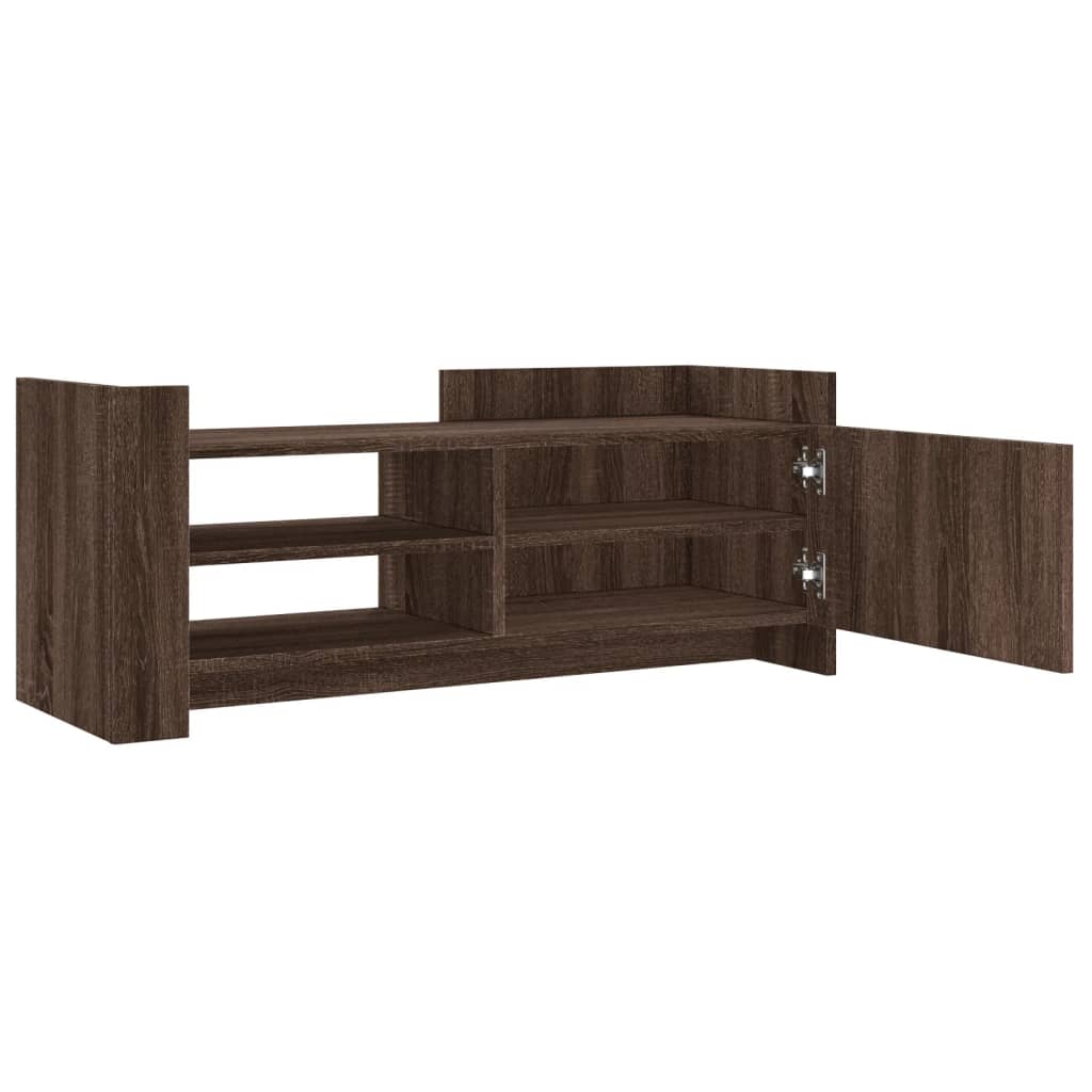 Meuble TV Chêne marron 100x35x40 cm Bois d'ingénierie - XIOS