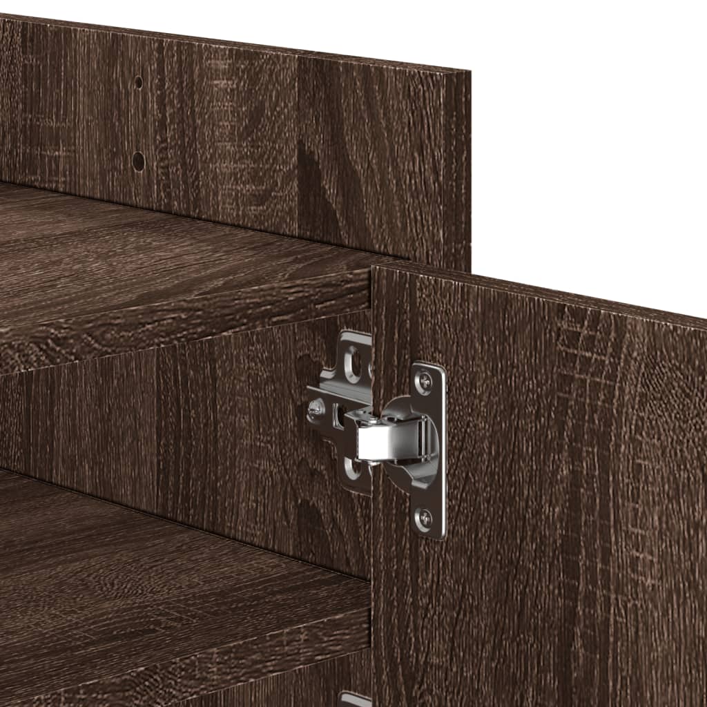 Meuble TV Chêne marron 100x35x40 cm Bois d'ingénierie - XIOS