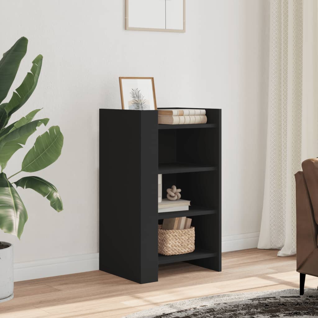 Buffet noir 45x35x75 cm bois d’ingénierie - XIOS