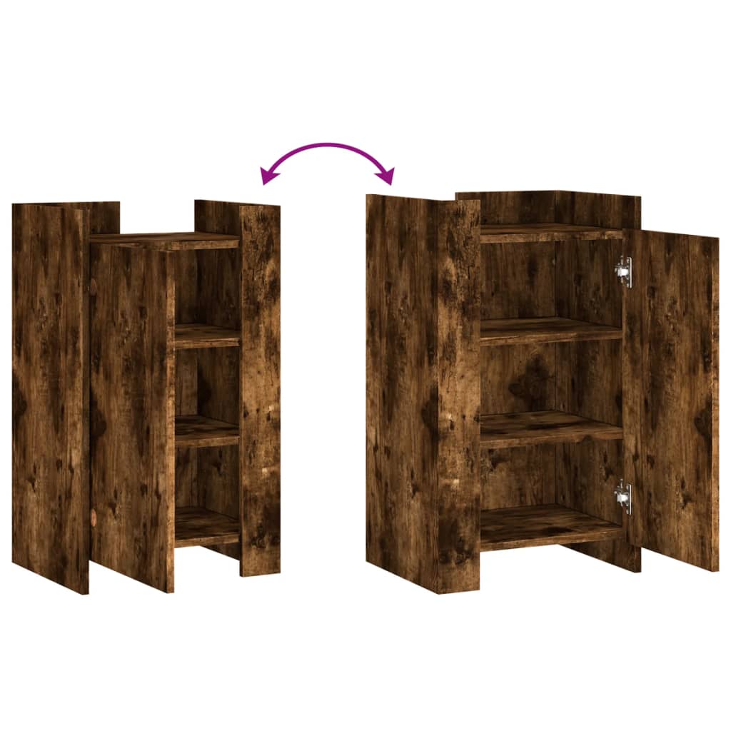 Buffet chêne fumé 45x35x75 cm bois d'ingénierie - XIOS