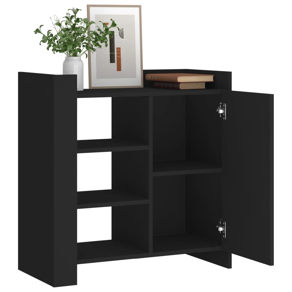 Buffet noir 73,5x35x75 cm bois d'ingénierie - XIOS