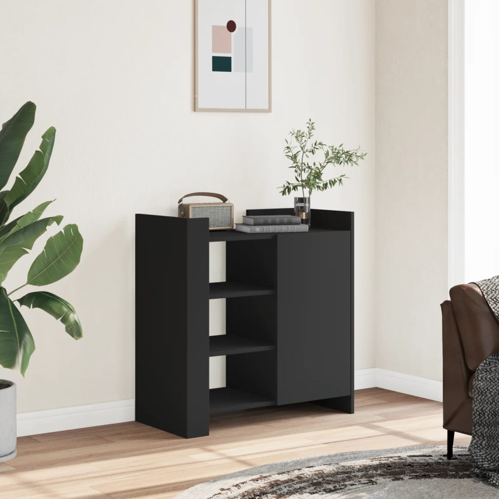 Buffet noir 73,5x35x75 cm bois d'ingénierie - XIOS