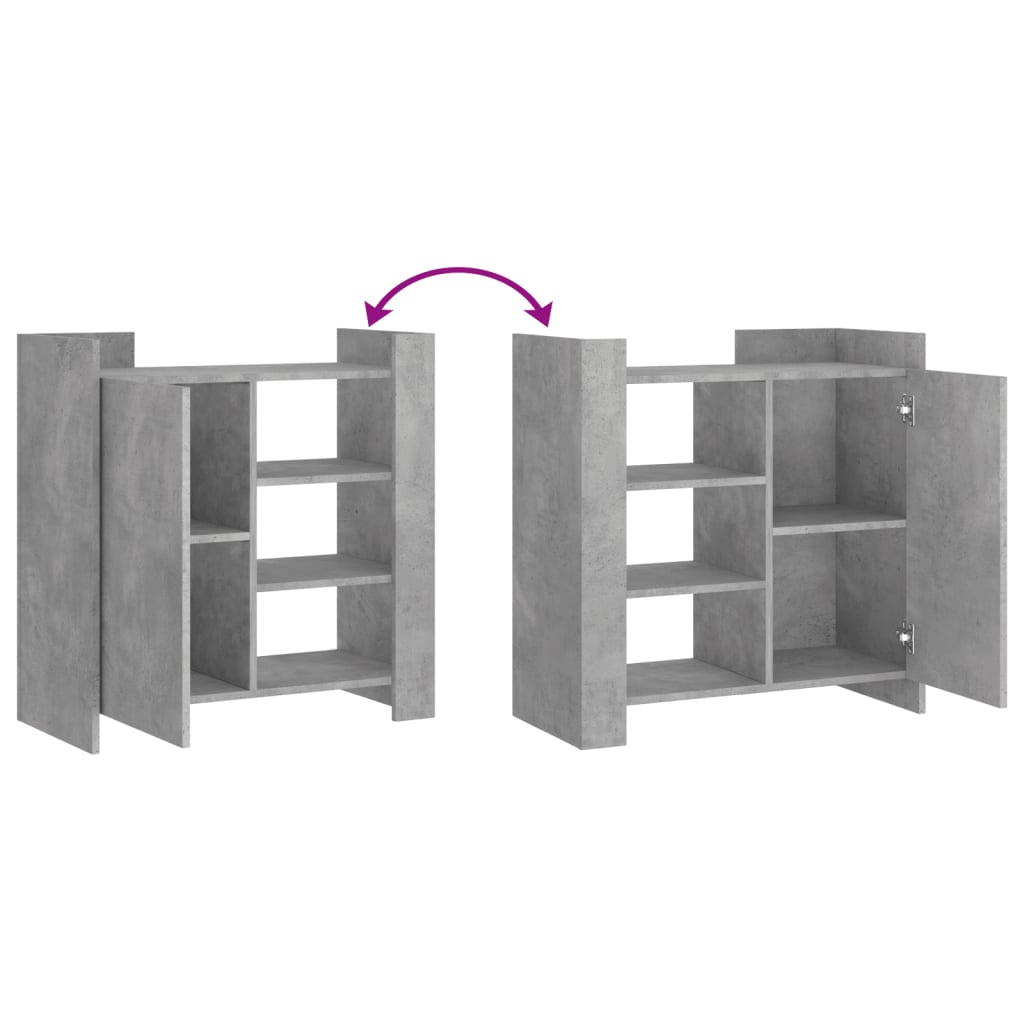 Buffet gris béton 73,5x35x75 cm bois d'ingénierie - XIOS