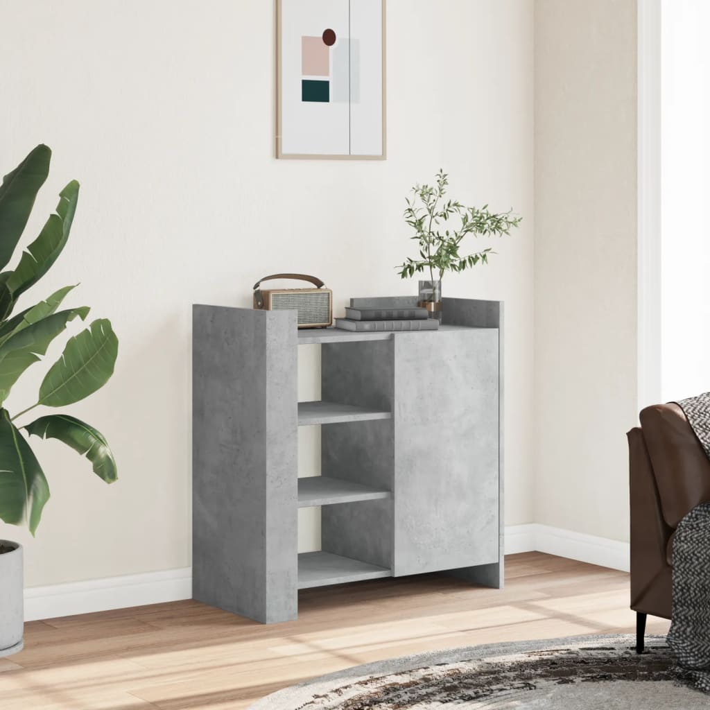 Buffet gris béton 73,5x35x75 cm bois d'ingénierie - XIOS