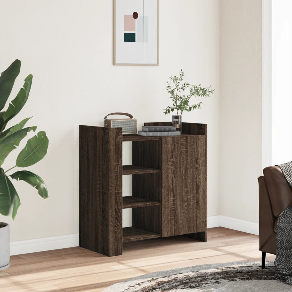Buffet chêne marron 73,5x35x75 cm bois d'ingénierie - XIOS
