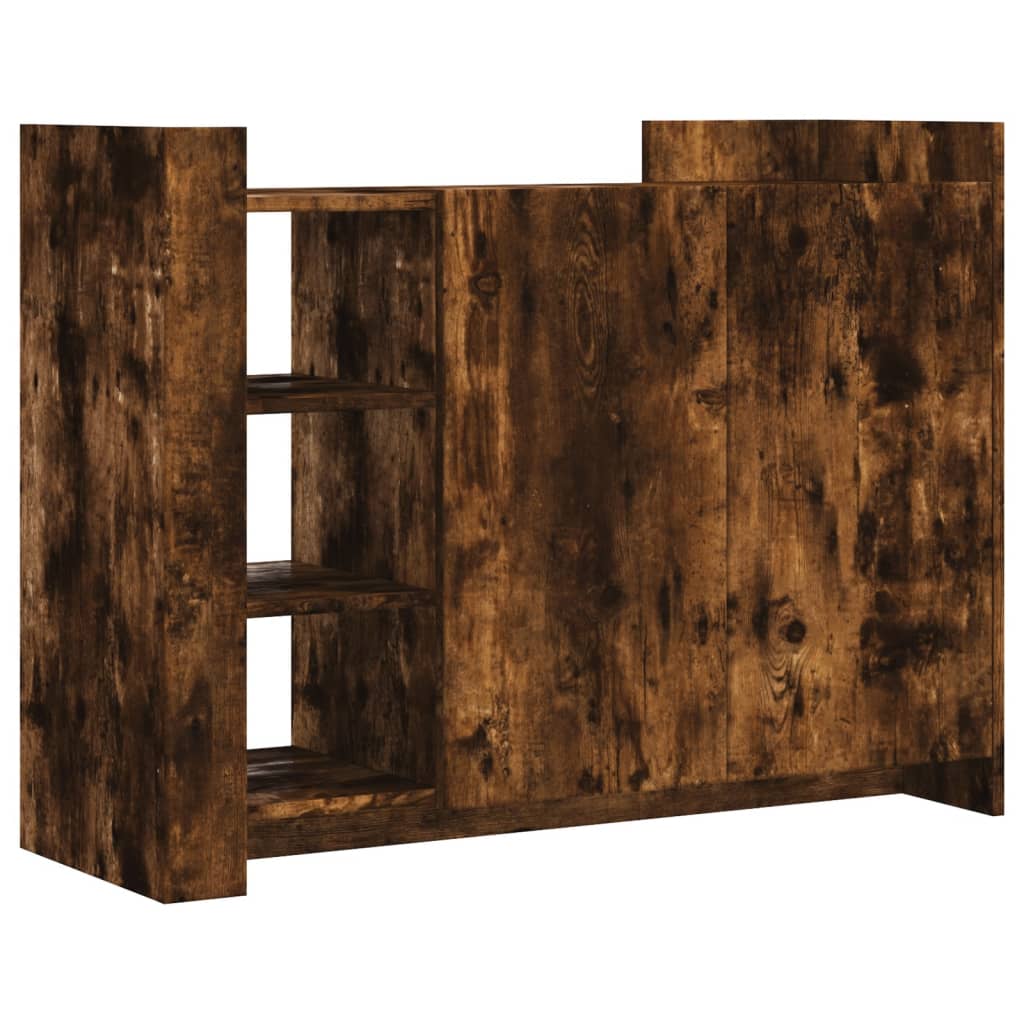 Buffet chêne fumé 100x35x75 cm bois d'ingénierie