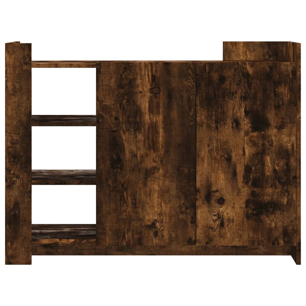 Buffet chêne fumé 100x35x75 cm bois d'ingénierie