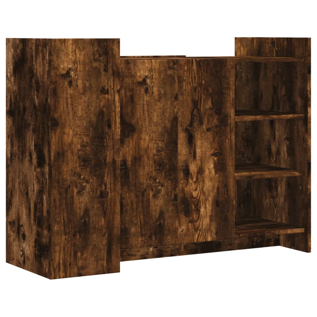 Buffet chêne fumé 100x35x75 cm bois d'ingénierie