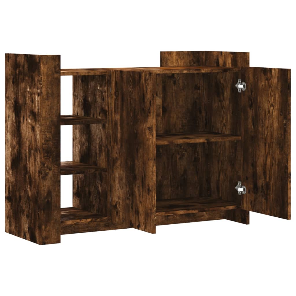 Buffet chêne fumé 100x35x75 cm bois d'ingénierie