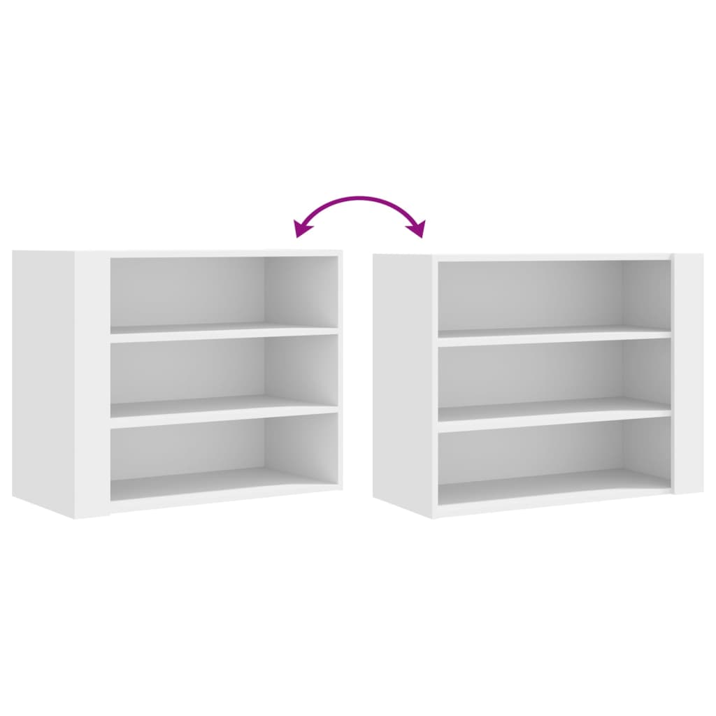 Armoire murale blanc 75x35x60 cm bois d'ingénierie - XIOS
