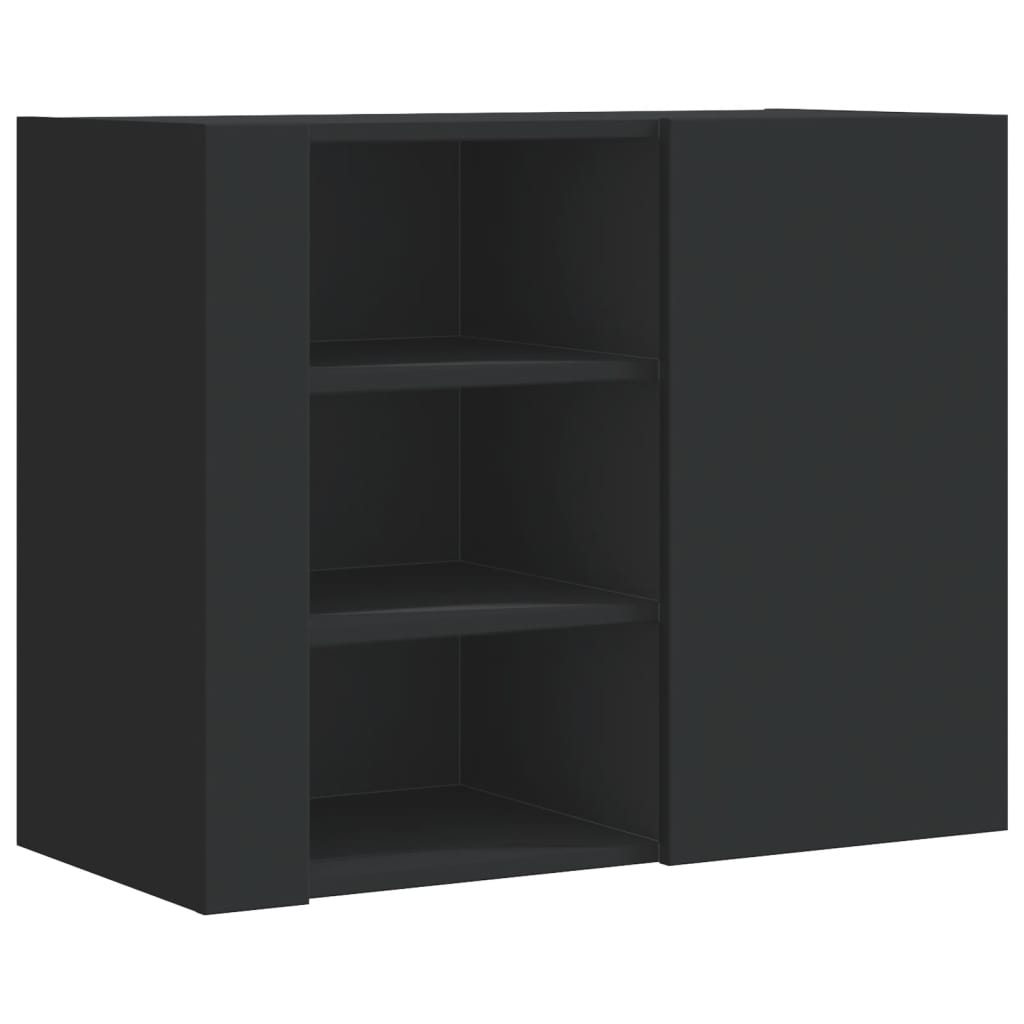 Armoire murale noir 75x35x60 cm bois d'ingénierie - XIOS