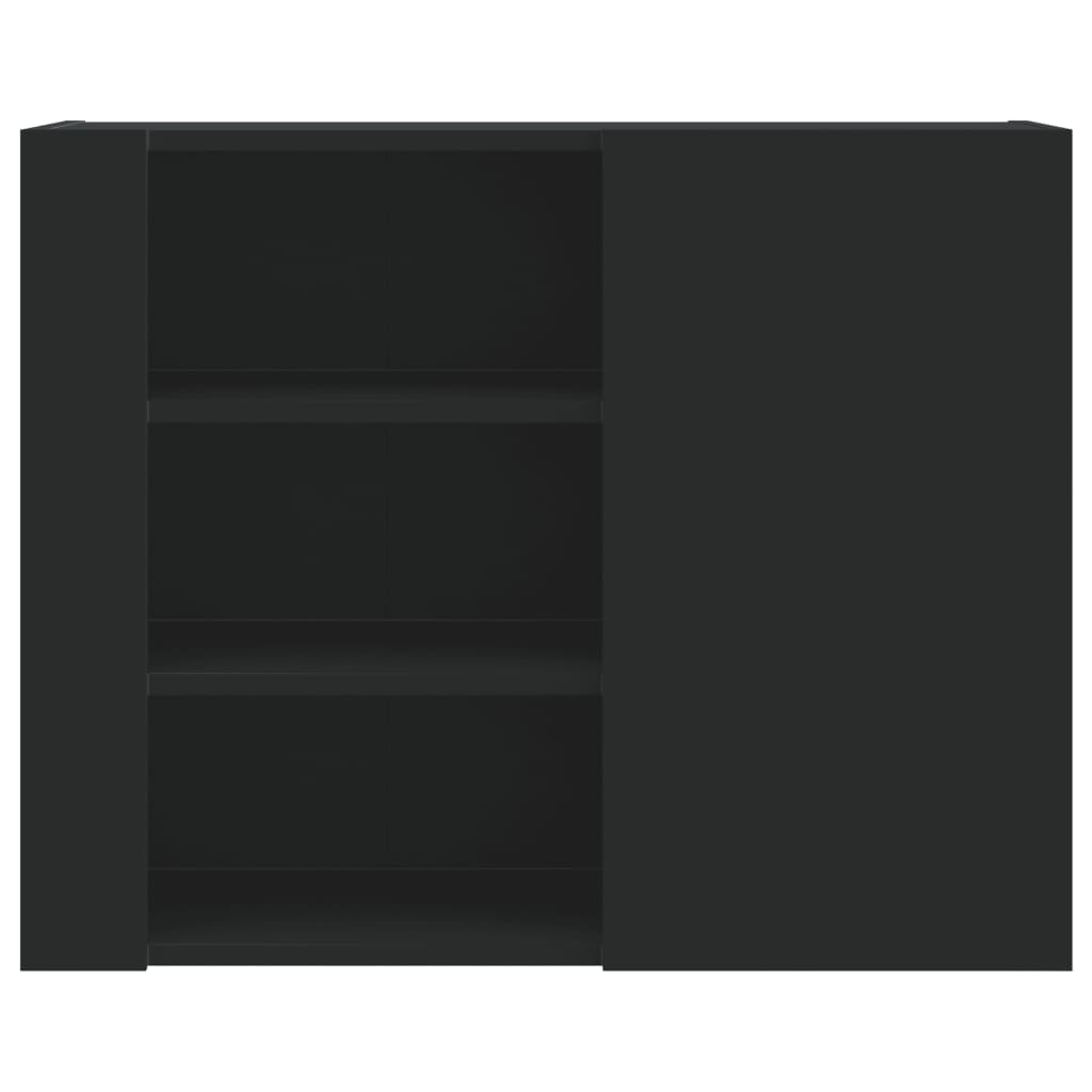 Armoire murale noir 75x35x60 cm bois d'ingénierie - XIOS