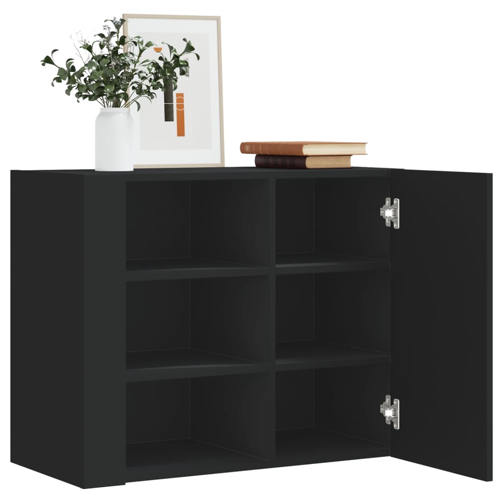 Armoire murale noir 75x35x60 cm bois d'ingénierie - XIOS