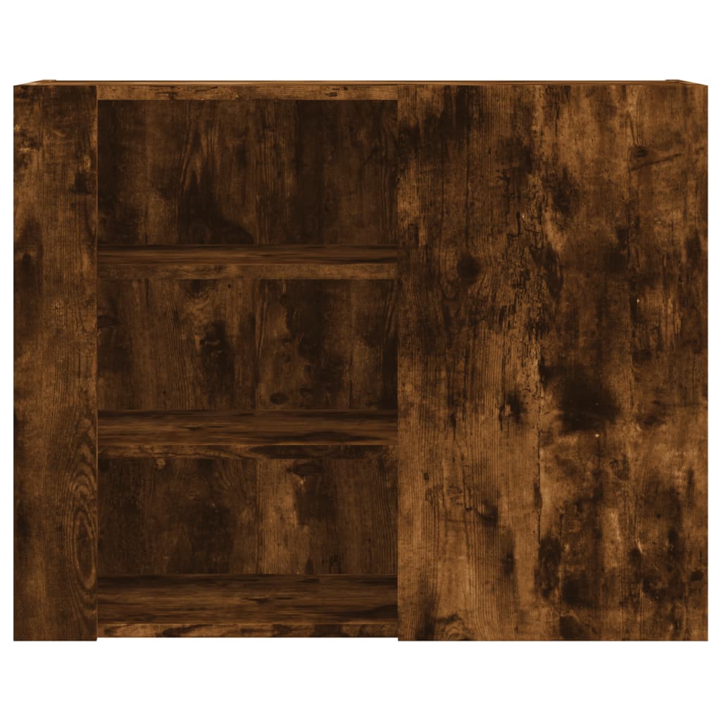 Armoire murale chêne fumé 75x35x60 cm bois d'ingénierie - XIOS