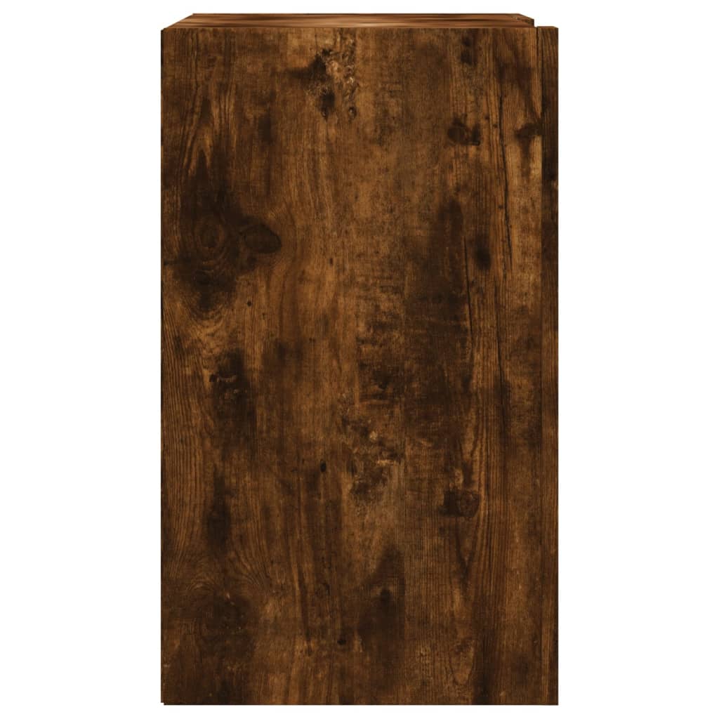 Armoire murale chêne fumé 75x35x60 cm bois d'ingénierie - XIOS