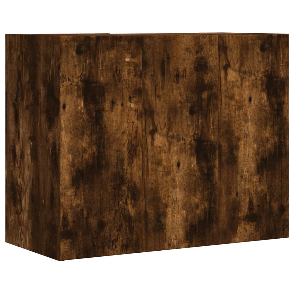 Armoire murale chêne fumé 75x35x60 cm bois d'ingénierie - XIOS