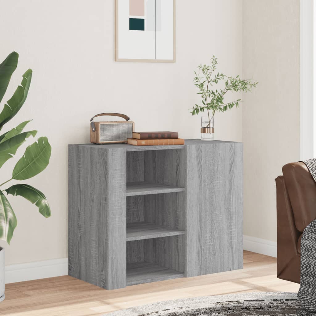 Armoire murale sonoma gris 75x35x60 cm bois d'ingénierie - XIOS