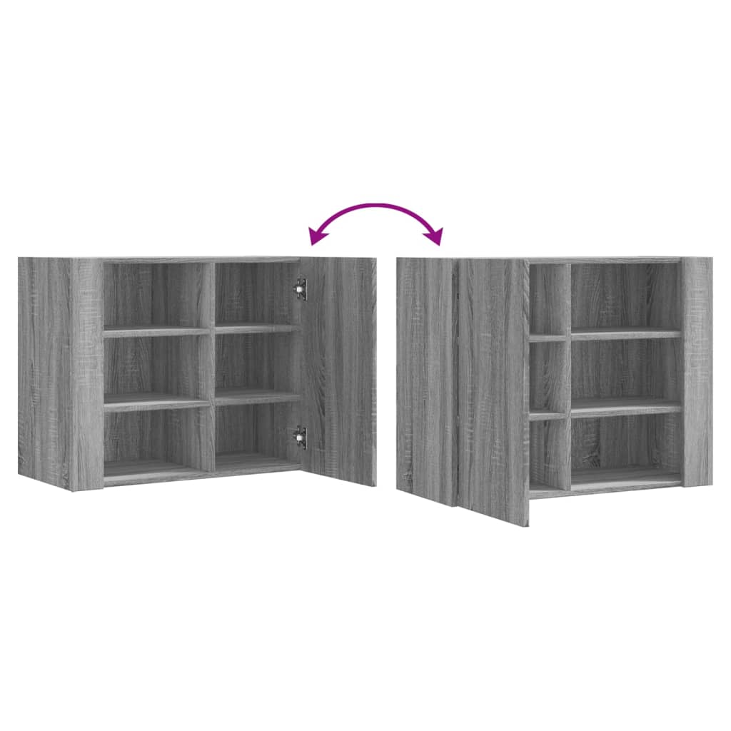 Armoire murale sonoma gris 75x35x60 cm bois d'ingénierie - XIOS