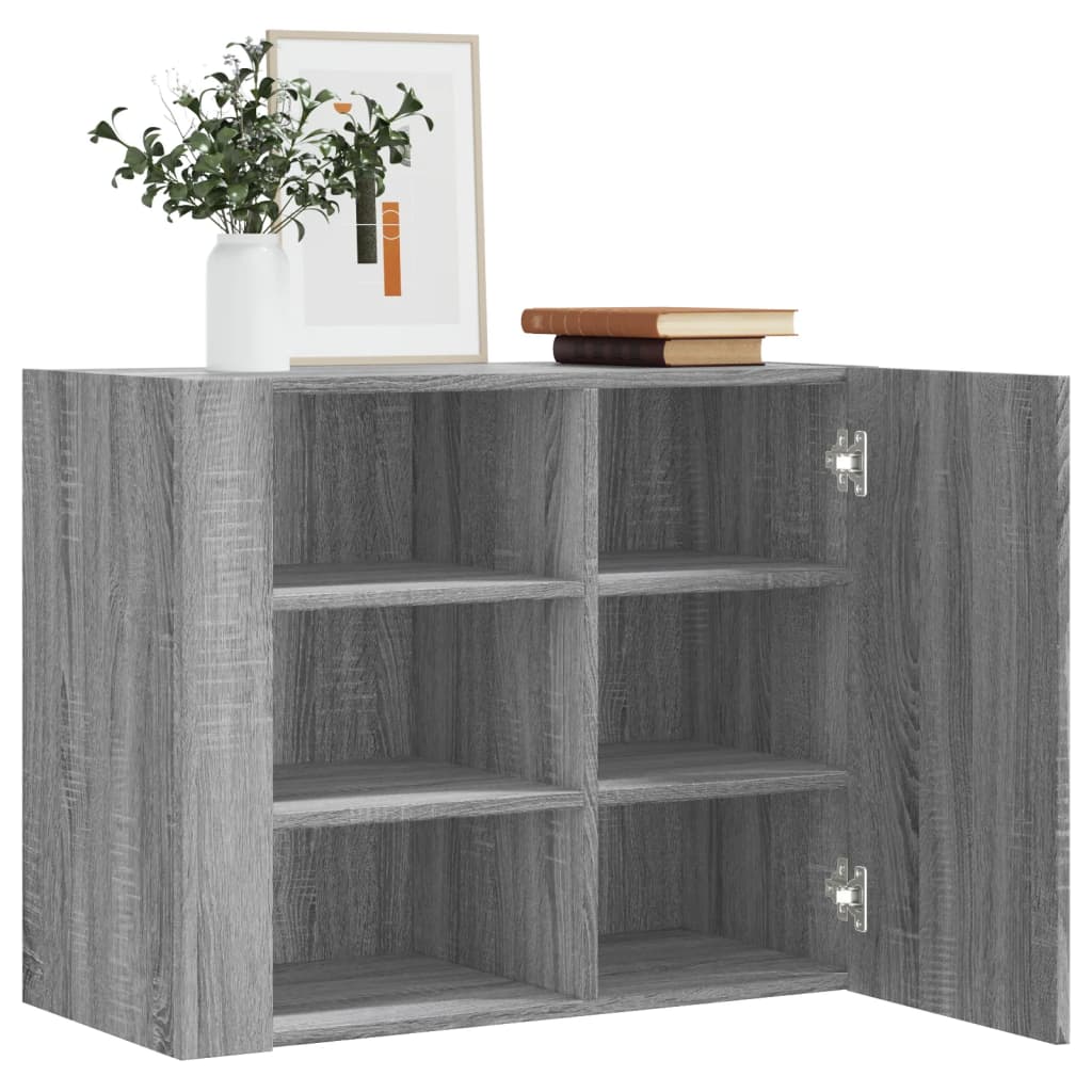Armoire murale sonoma gris 75x35x60 cm bois d'ingénierie - XIOS