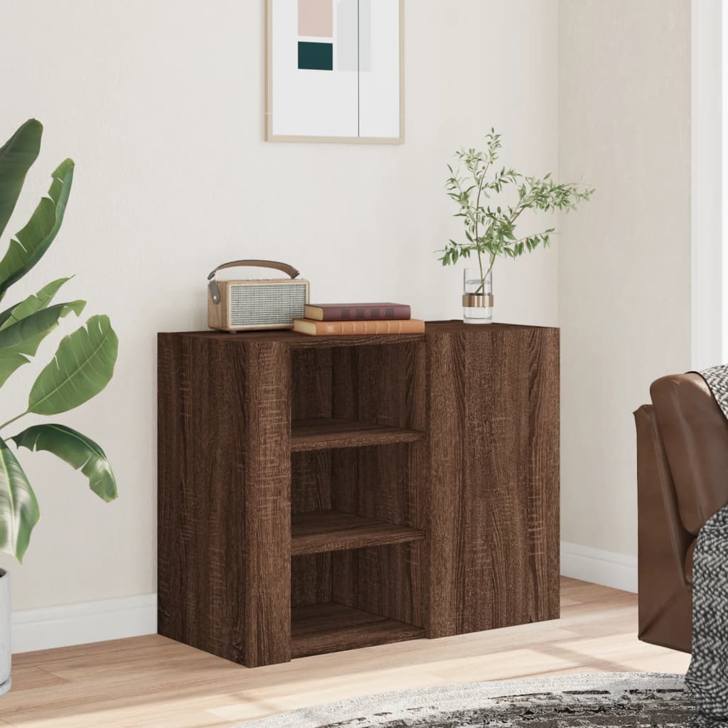 Armoire murale chêne marron 75x35x60 cm bois d'ingénierie - XIOS