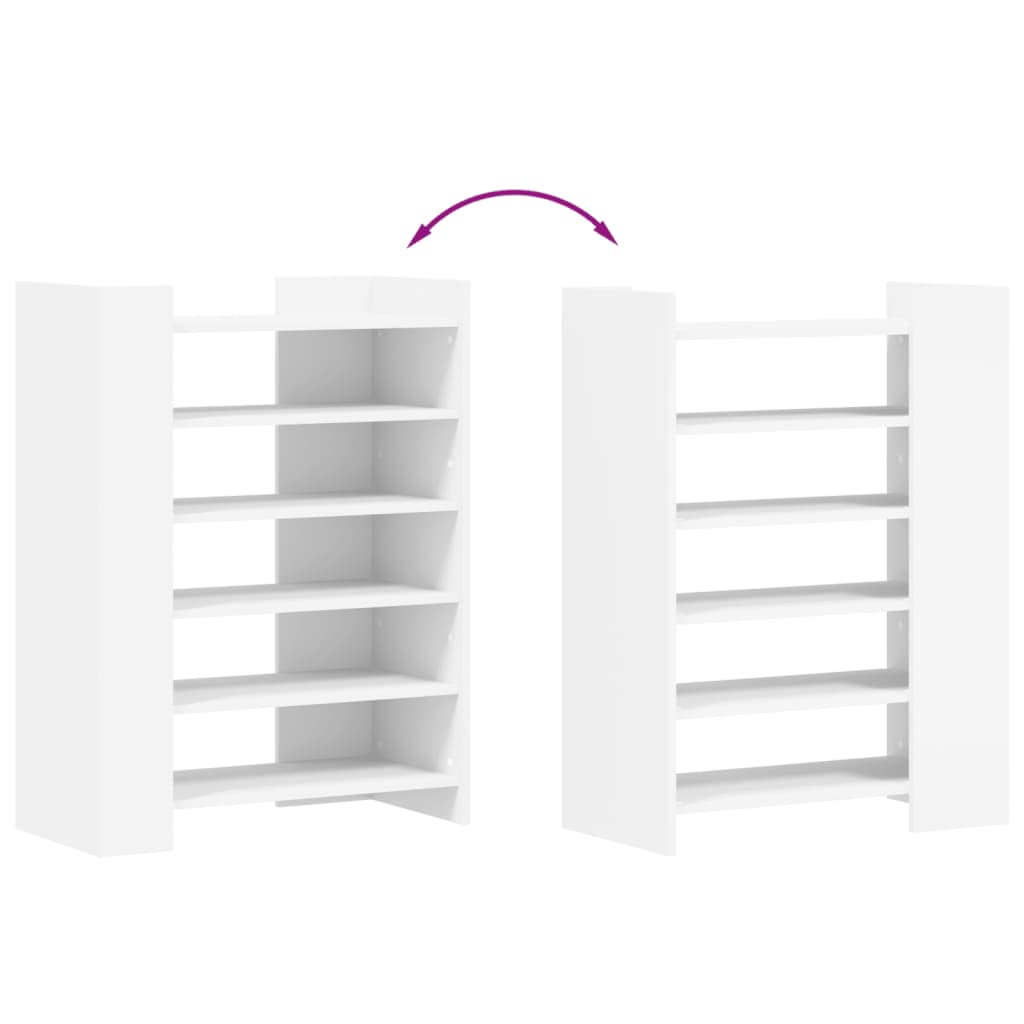 Armoire à chaussures blanc 74,5x37,5x100 cm bois d'ingénierie - XIOS