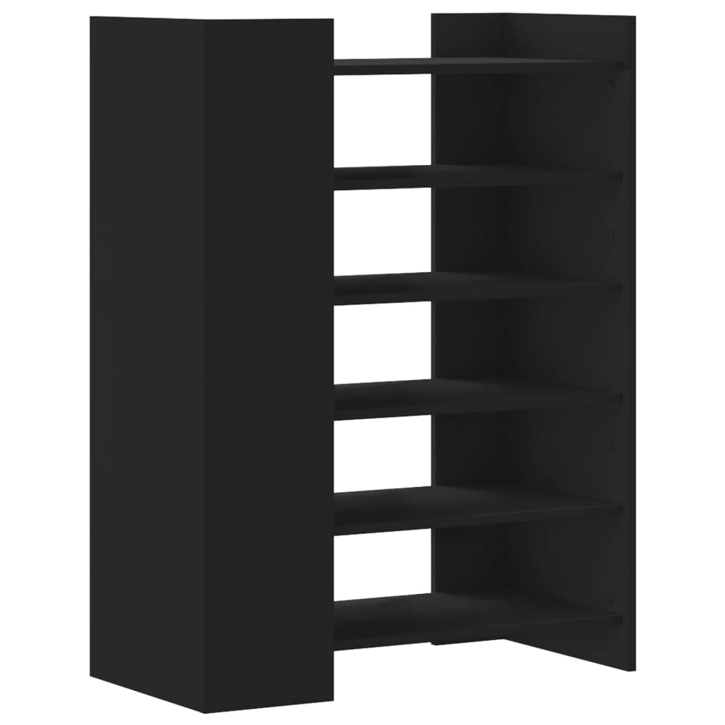 Armoire à chaussures noir 74,5x37,5x100 cm bois d'ingénierie - XIOS