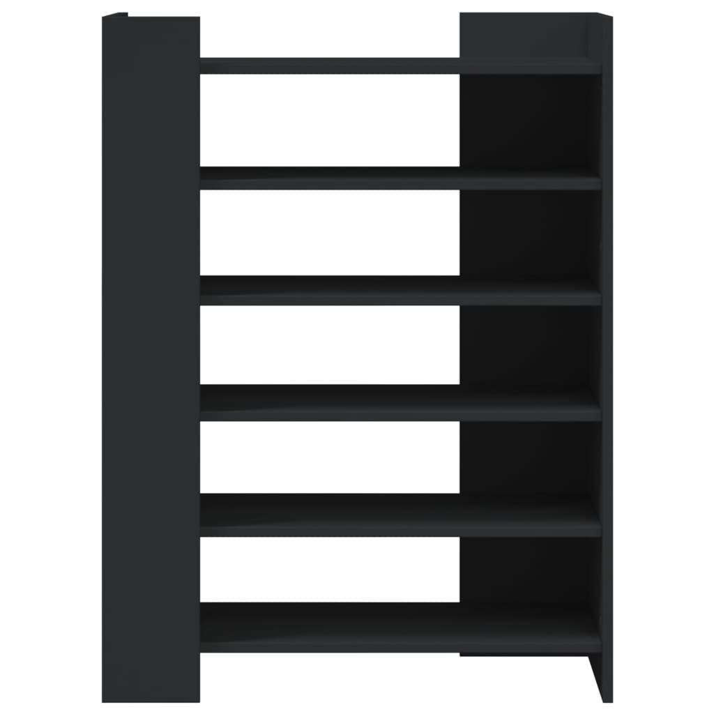 Armoire à chaussures noir 74,5x37,5x100 cm bois d'ingénierie - XIOS