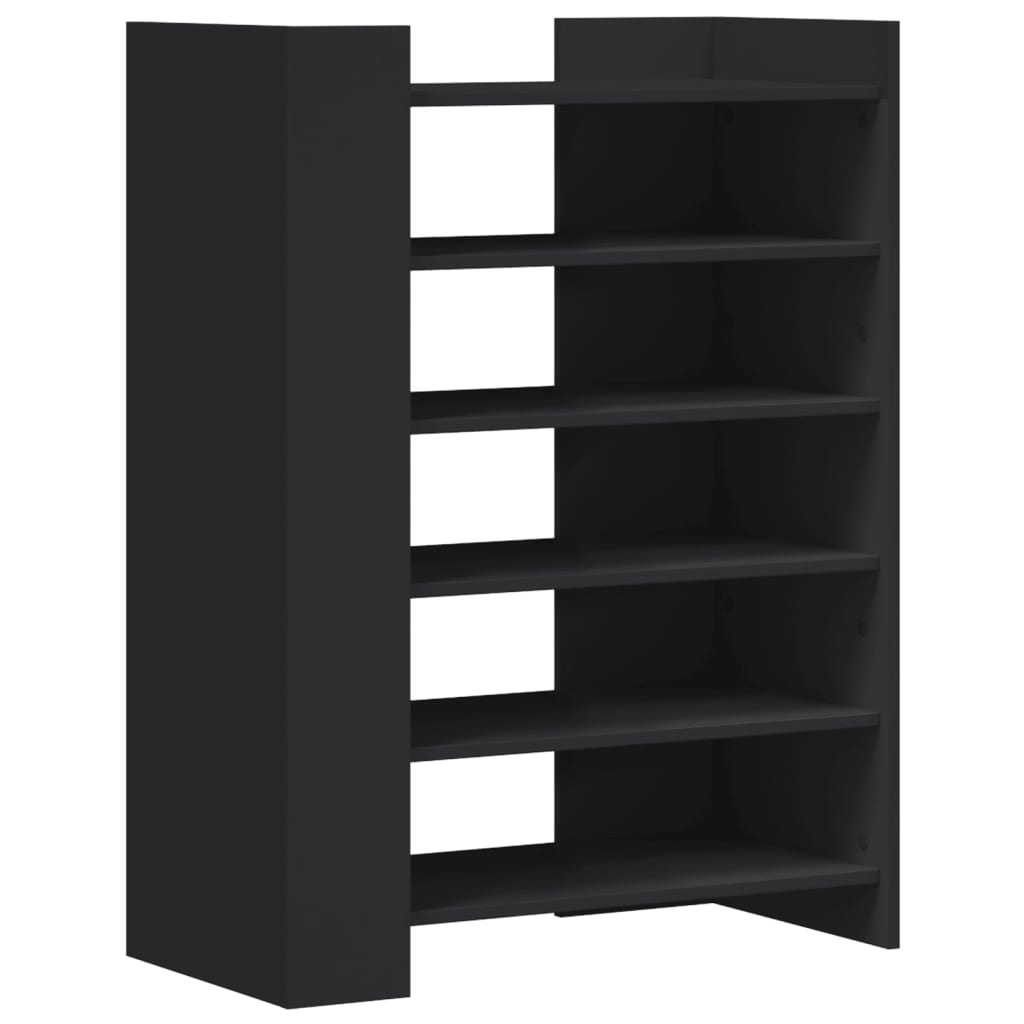 Armoire à chaussures noir 74,5x37,5x100 cm bois d'ingénierie - XIOS