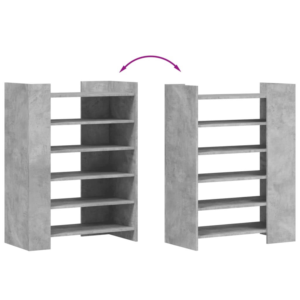 Armoire à chaussures gris béton 74,5x37,5x100 cm - XIOS