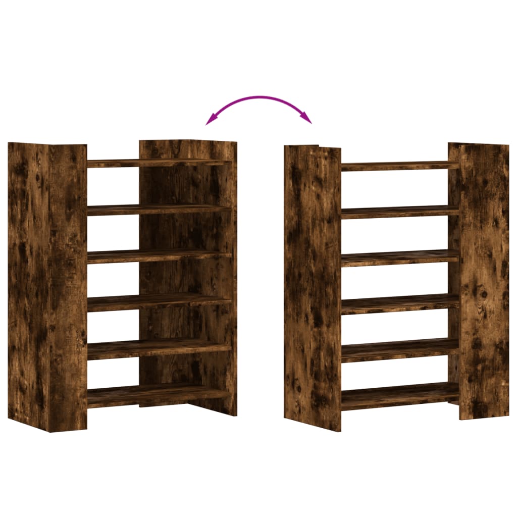 Armoire à chaussures chêne fumé 74,5x37,5x100 cm - XIOS