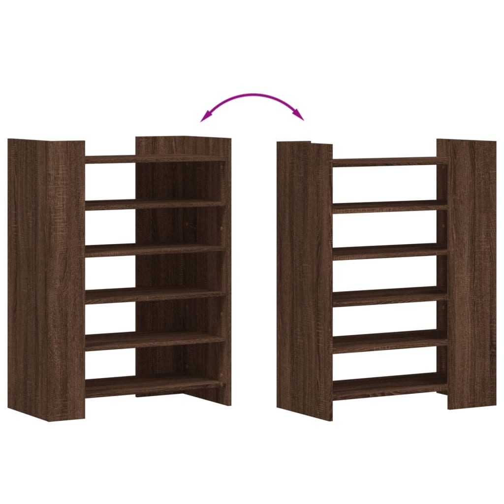 Armoire à chaussures chêne marron 74,5x37,5x100 cm - XIOS