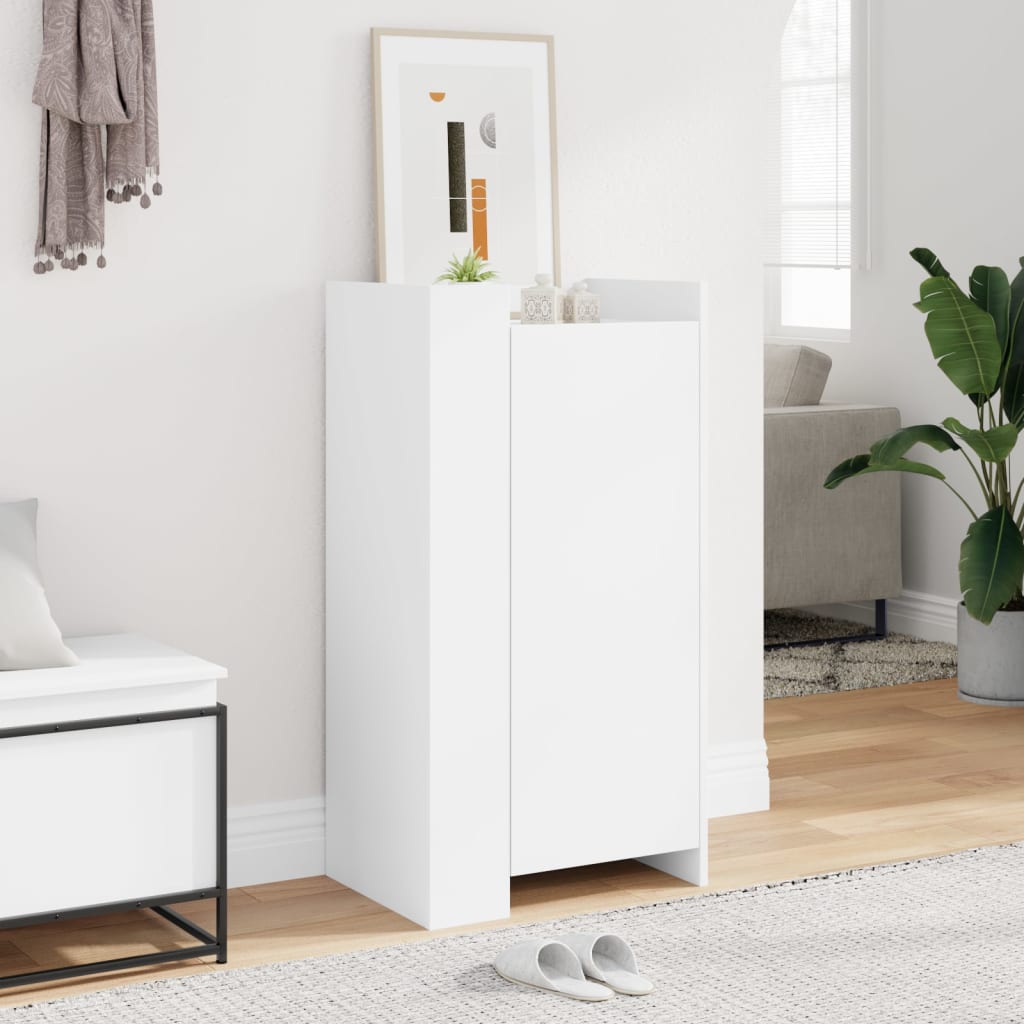 Armoire à chaussures blanc 52x37,5x100 cm bois d'ingénierie - XIOS