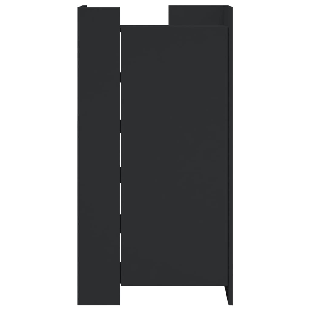 Armoire à chaussures noir 52x37,5x100 cm bois d'ingénierie - XIOS