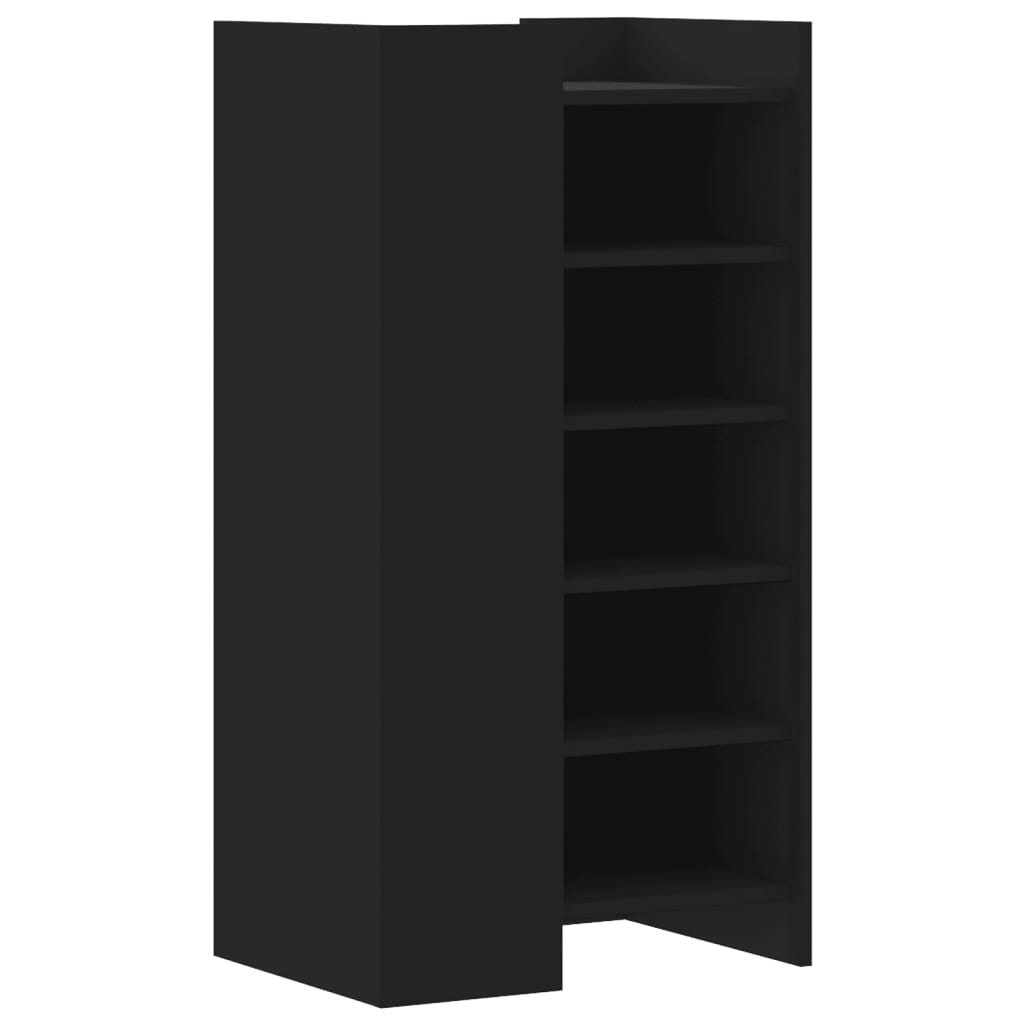 Armoire à chaussures noir 52x37,5x100 cm bois d'ingénierie - XIOS
