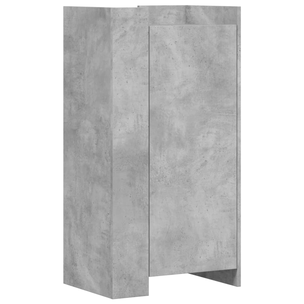 Armoire à chaussures gris béton 52x37,5x100cm bois d'ingénierie - XIOS