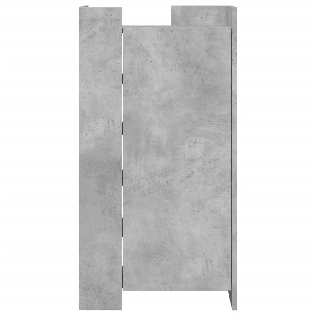 Armoire à chaussures gris béton 52x37,5x100cm bois d'ingénierie - XIOS