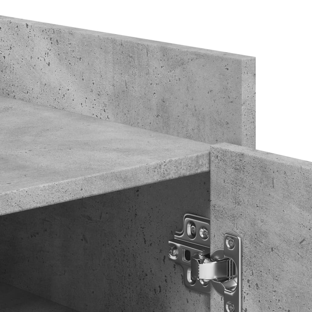 Armoire à chaussures gris béton 52x37,5x100cm bois d'ingénierie - XIOS