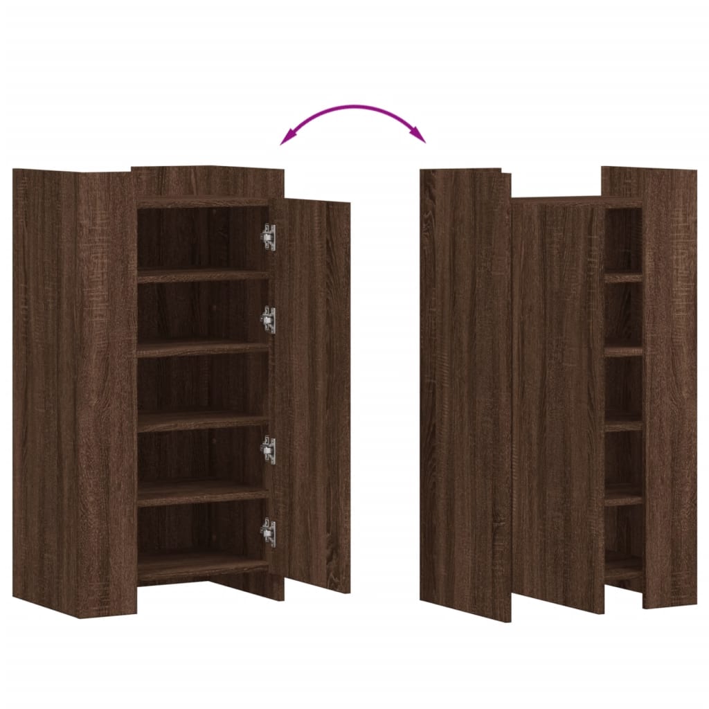 Armoire à chaussures chêne marron 52x37,5x100 cm - XIOS