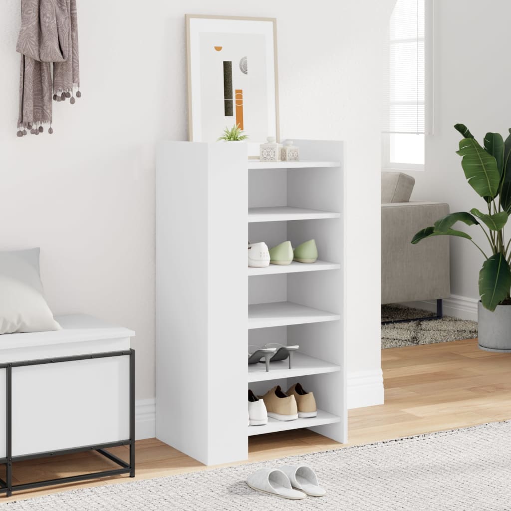 Armoire à chaussures blanc 52x37,5x100 cm bois d'ingénierie - XIOS