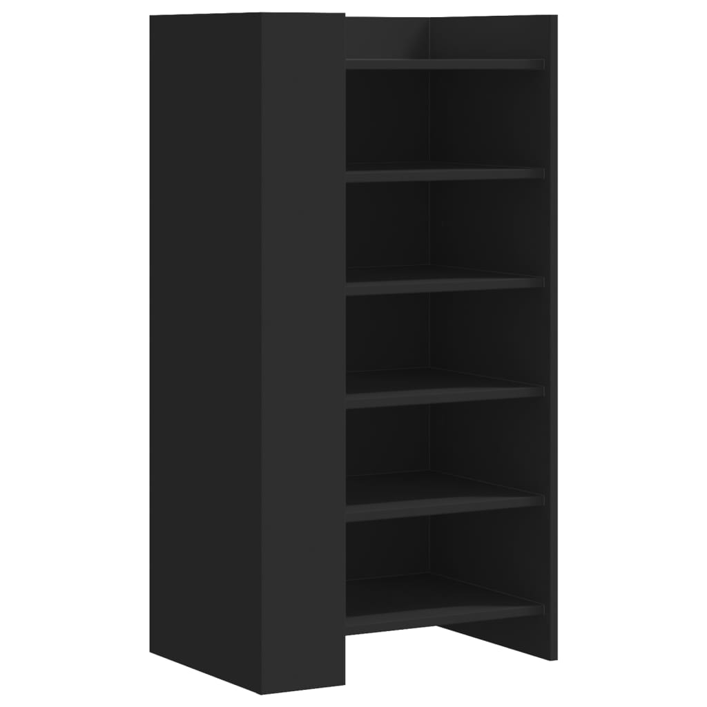 Armoire à chaussures noir 52x37,5x100 cm bois d'ingénierie - XIOS