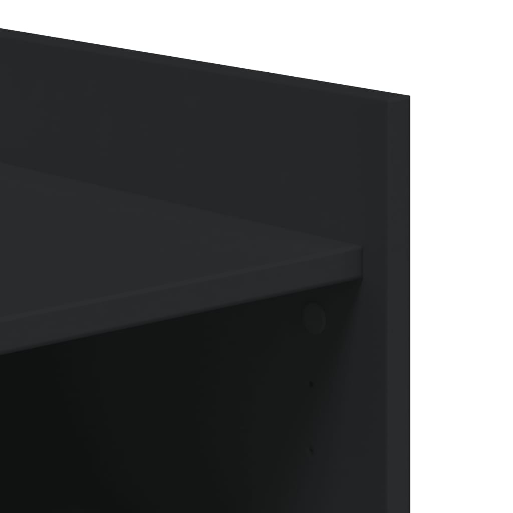 Armoire à chaussures noir 52x37,5x100 cm bois d'ingénierie - XIOS