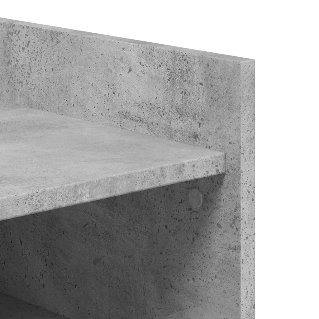 Armoire à chaussures gris béton 52x37,5x100cm bois d'ingénierie - XIOS