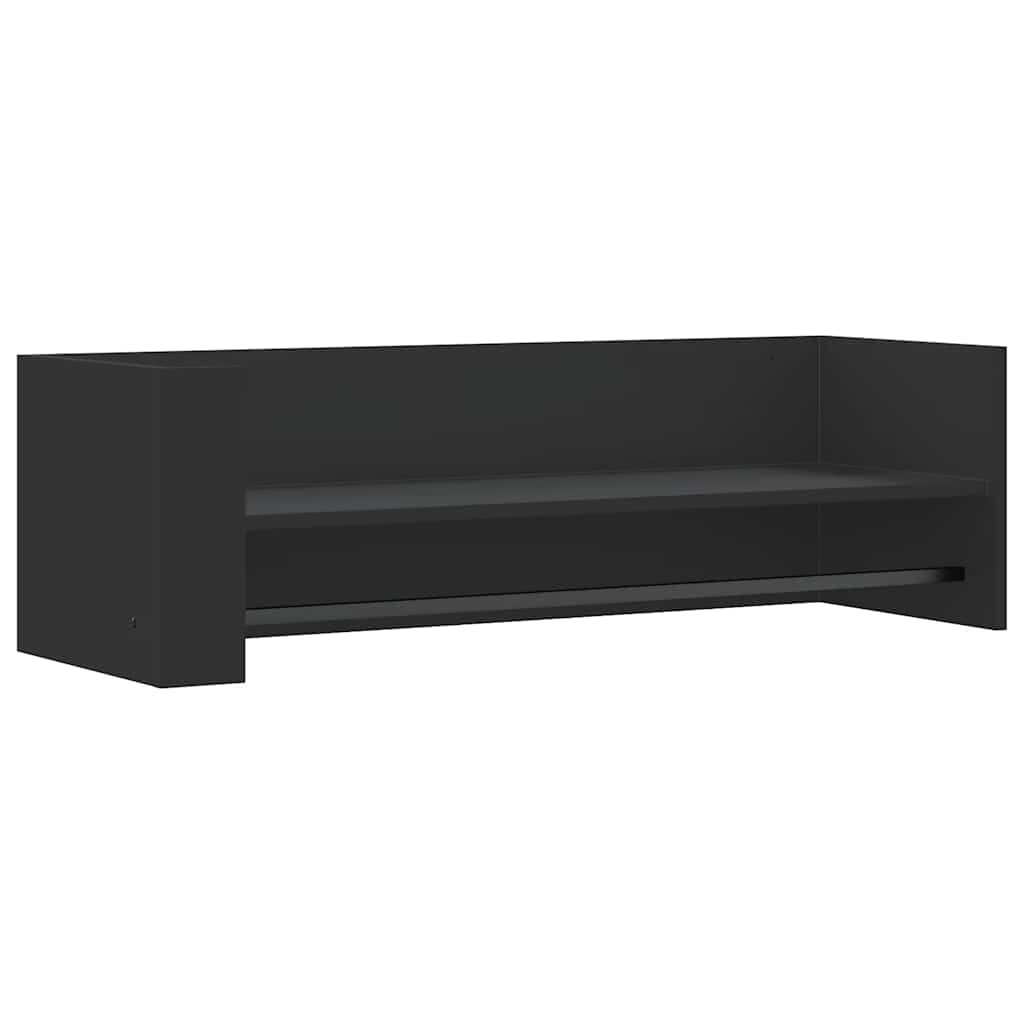Étagère murale noir 100x35x30,5 cm bois d'ingénierie