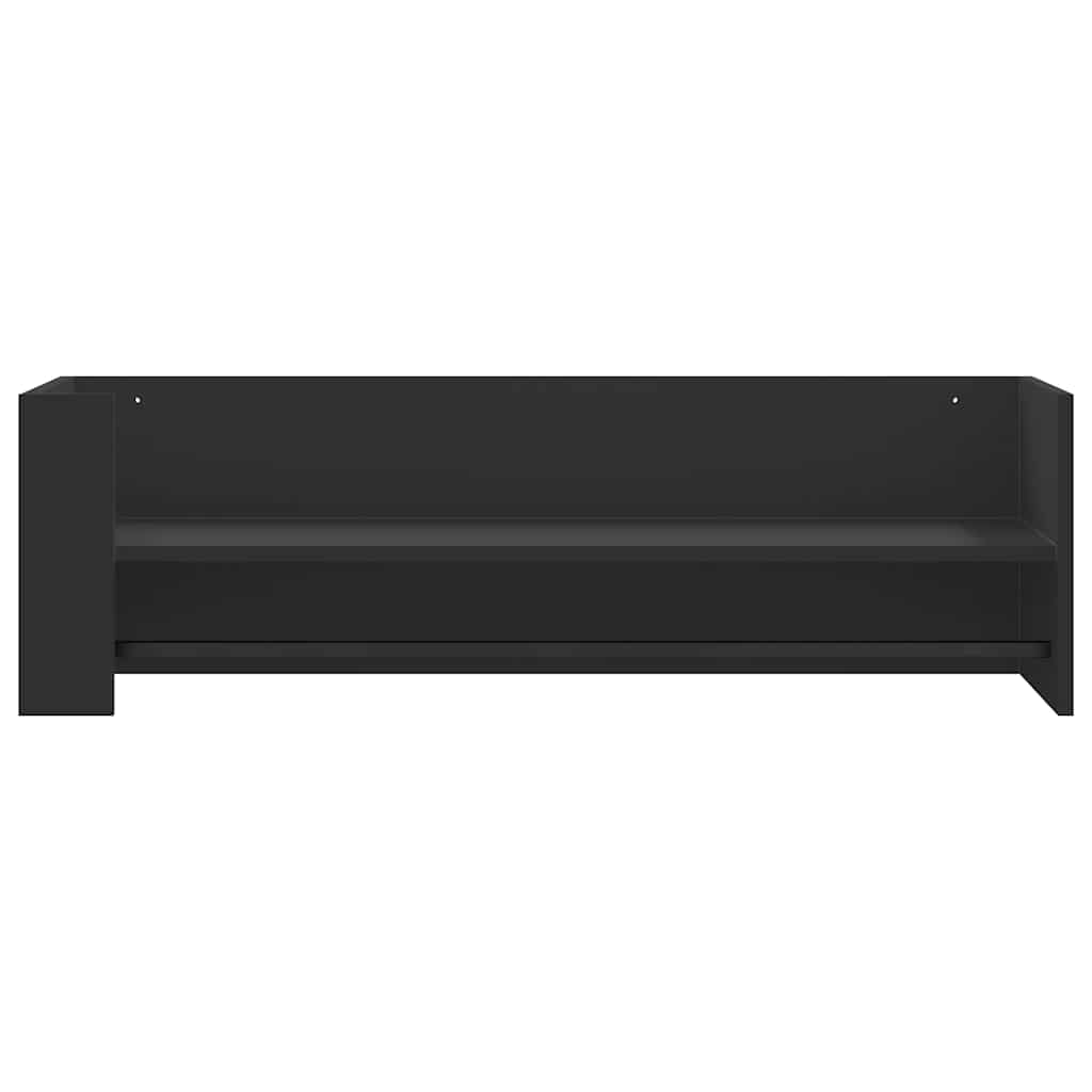 Étagère murale noir 100x35x30,5 cm bois d'ingénierie