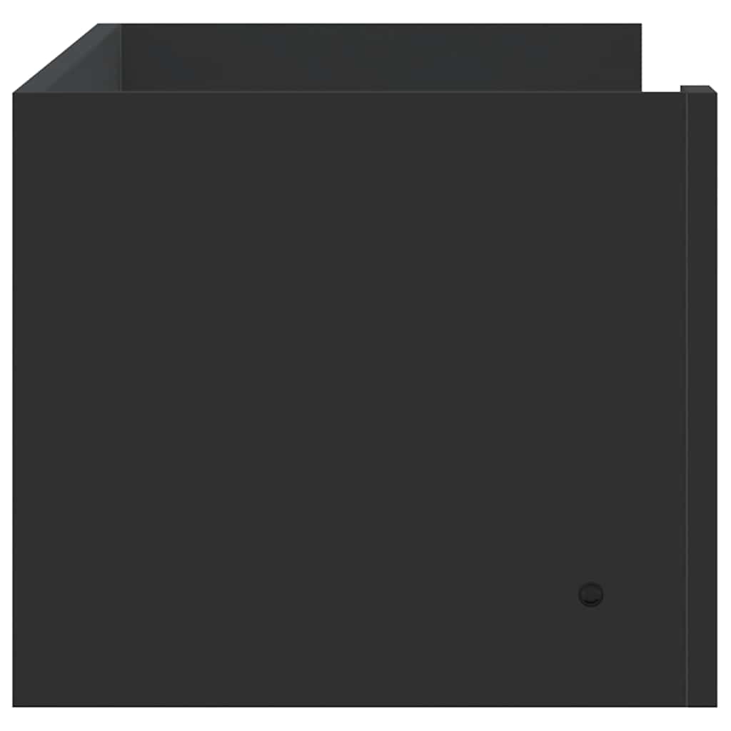 Étagère murale noir 100x35x30,5 cm bois d'ingénierie