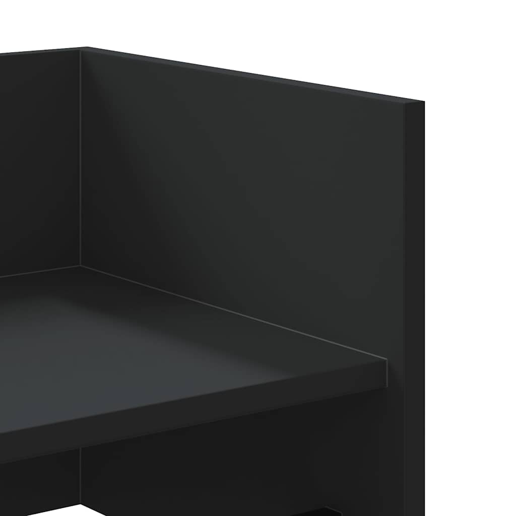 Étagère murale noir 100x35x30,5 cm bois d'ingénierie